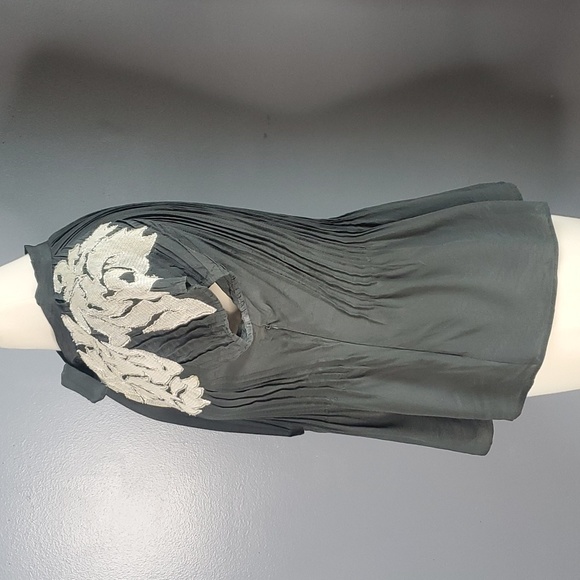 Project Alabama Anthropologie 100% Silk Vintage Look Top Blouse sz 8 - Picture 5 of 11